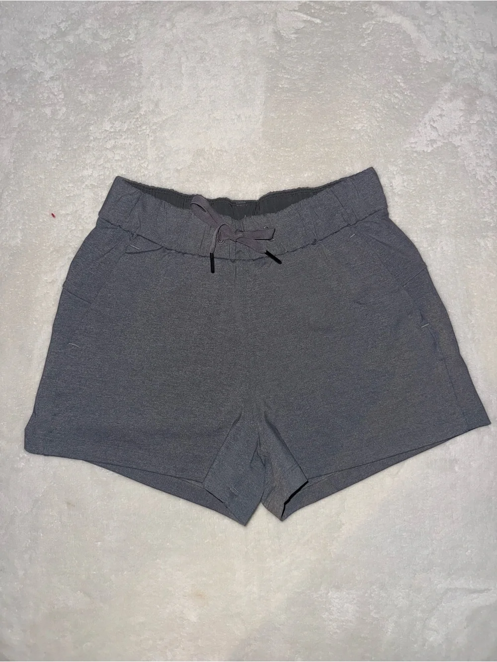 Lululemon’s Charcoal Gray Drawstring Athletic Shorts